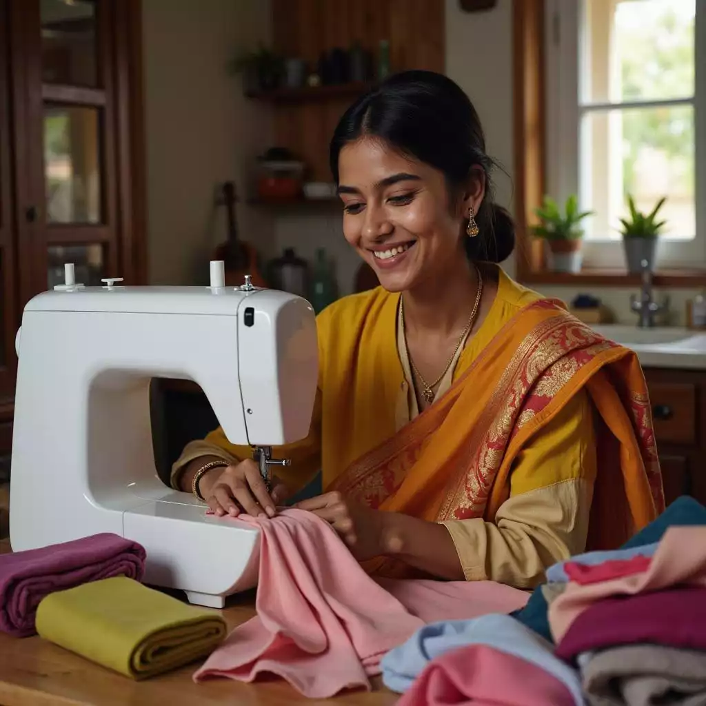 Sewing student